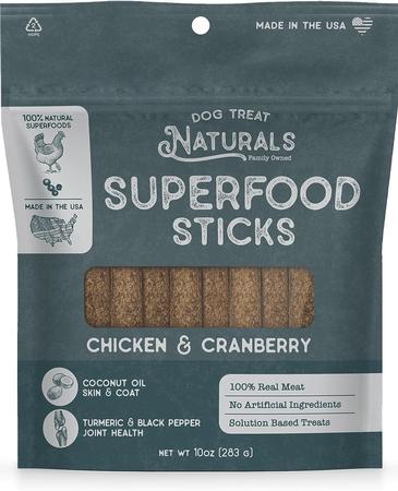 Dog Treat Naturals Chicken & Cranberry Superfood Sticks
