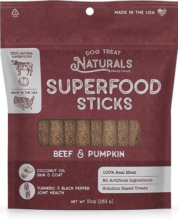 Dog Treat Naturals Beef & Pumpkin Superfood Sticks