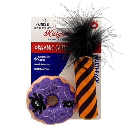 Kittybelles Spiderweb Donut & Black Flame Candle Toy - 2 Pack