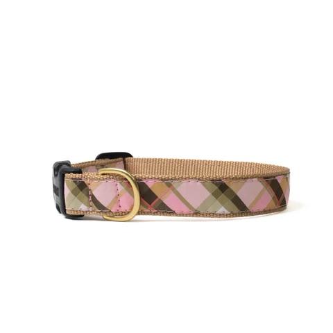  Upcountry Pink Plaid Dog Collar