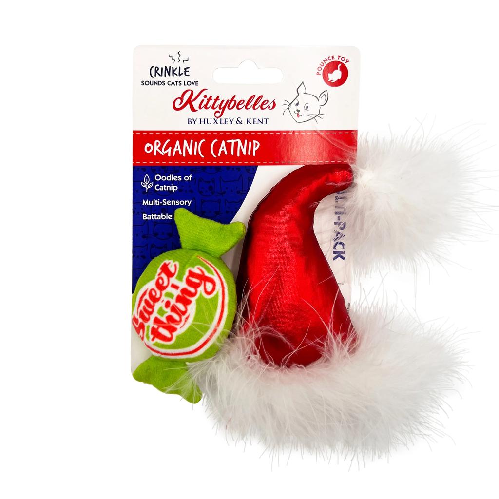  Kittybelles Santa Hat & Sweet Thing Candy Cat Toy 2 Pack