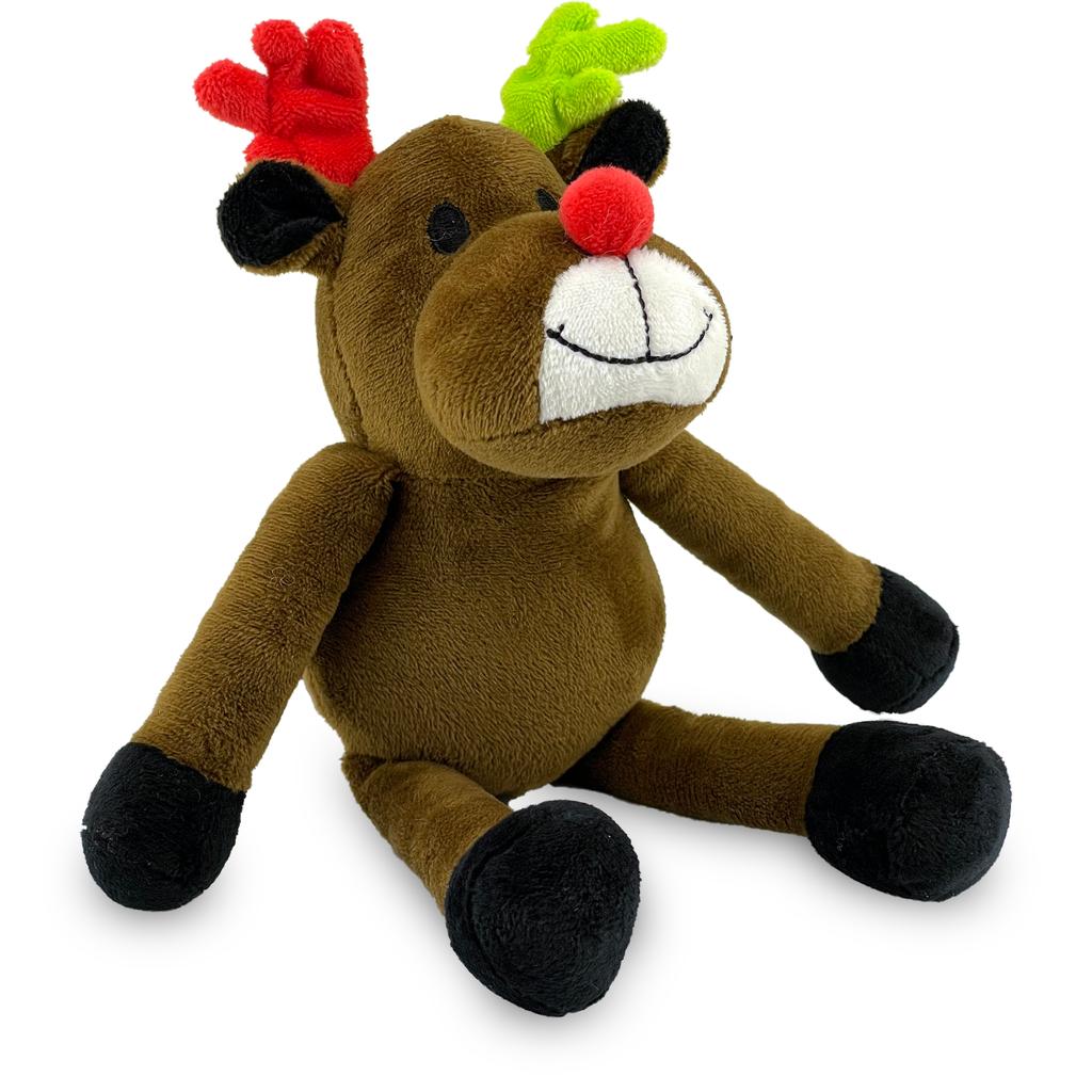  Petsport Holiday Reindeer With Red Nose Plush Dog Toy
