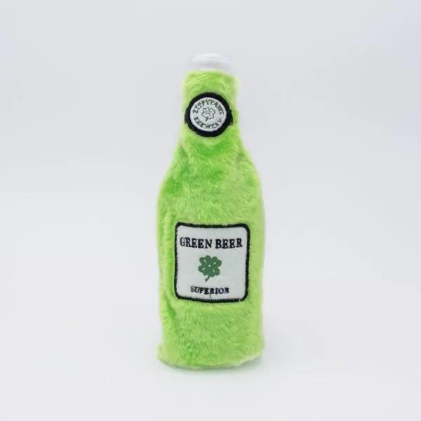  Zippy Paws St.Patrick's Happy Hour Crusherz - Green Beer Dog Toy