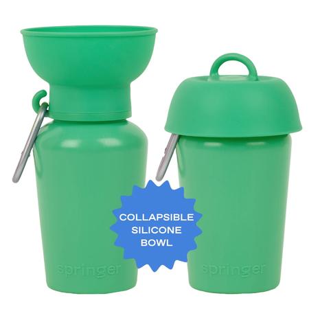 Springer Flip Dog Travel Water Bottle - Green