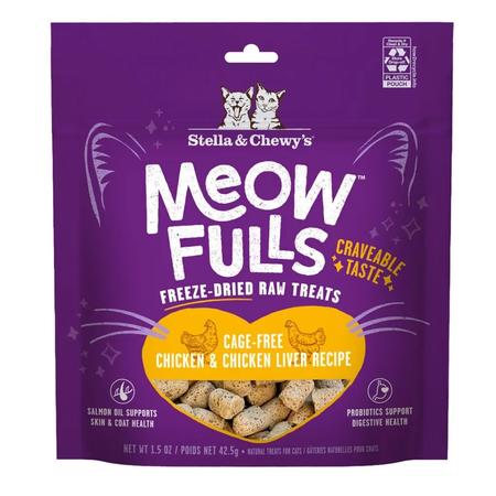 Stella & Chewy's Meowfulls Freeze-Dried Chicken & Chicken Liver Cat Treats