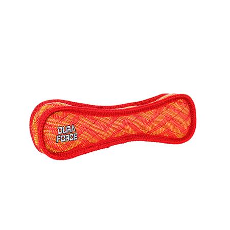 DuraForce Bone Dog Toy - Red ZigZag