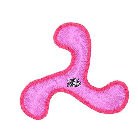 DuraForce Boomerang Dog Toy - Tiger Pink