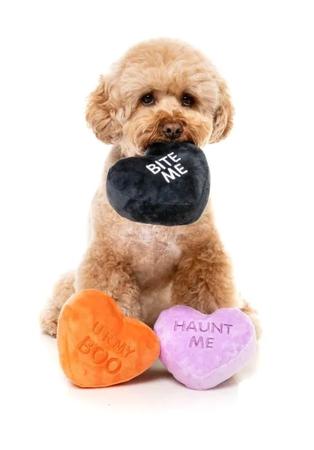 Fuzzyard Spooky Candy Hearts Dog Toy 3 Pack