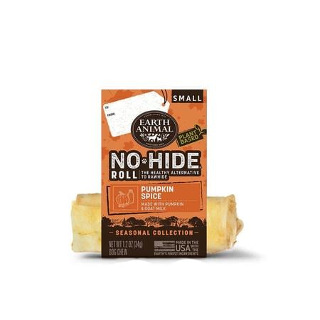 Earth Animal Pumpkin Spice No-Hide Roll Dog Chew - Small