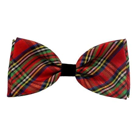 Huxley & Kent Shiny Christmas Plaid Bow Tie