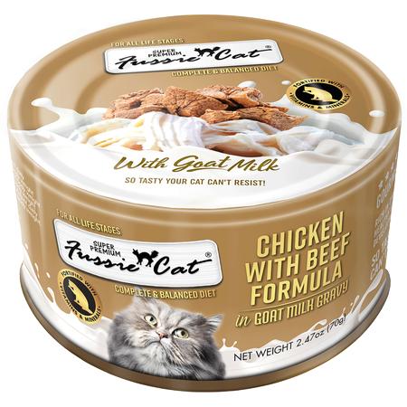 Fussie Cat Chicken with Beef Formula in Goat Milk Gravy