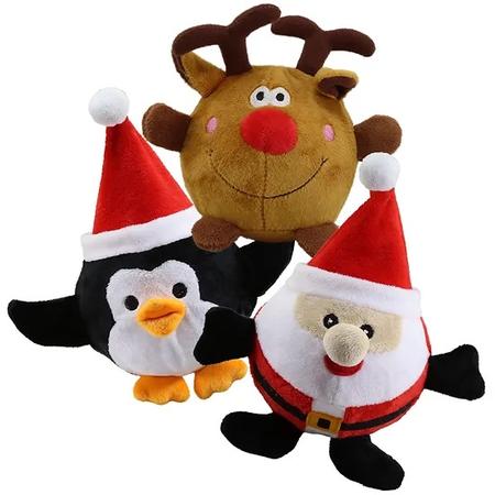 Petsport Holiday Plush Squeak Ball Dog Toy - Assorted