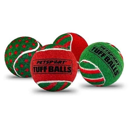 Petsport Holiday Jr Tuff Balls 4 Pack Dog Toys