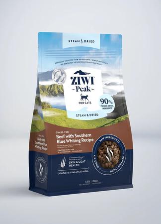 Ziwi Peak Steam & Dried Beef with Southern Blue Whiting Recipe for Cats