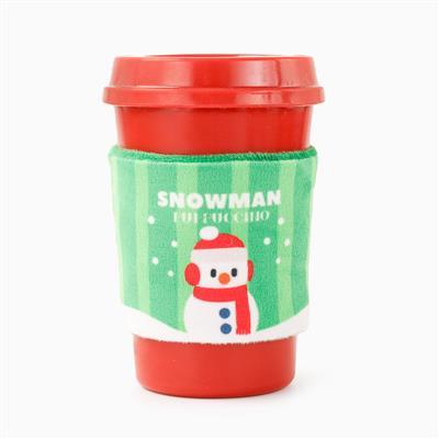 Hugsmart Snowman Puppuccino Rubber Dog Toy