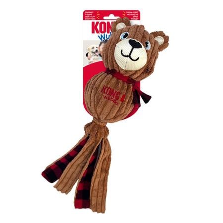 Kong Holiday Wubba Corduroy Bear Large Dog Toy