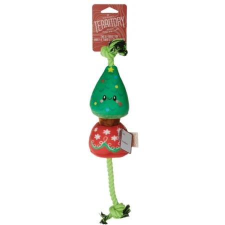 Original Territory Holiday Tree Treat & Tug Dog Toy