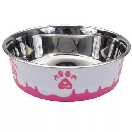 Maslow Design Series Dog Bowl - Pink Paw