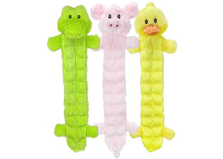 Multipet Long Squeaker Mat Dog Toy - Assorted