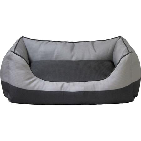 Sleep Zone 2 Tone Dog Bed - Gray & Black