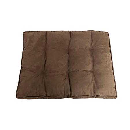 Sleep Zone Luxe Faux Suede Pillow Dog Bed - Chocolate