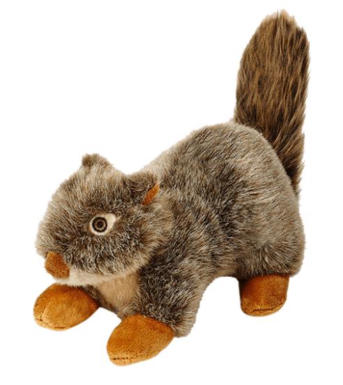 Squirrel deals dog toy