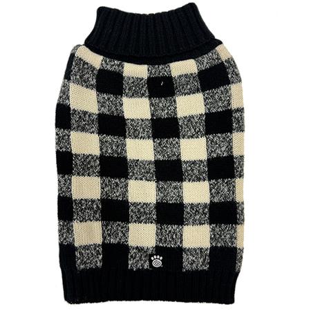 Petrageous Buffalo Check Sweater - Black/White