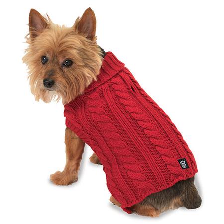 Petrageous Marley's Cable Sweater - Red