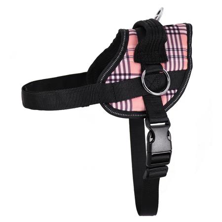 Bark Appeal Reflective No-Pull Harness - Pink Plaid