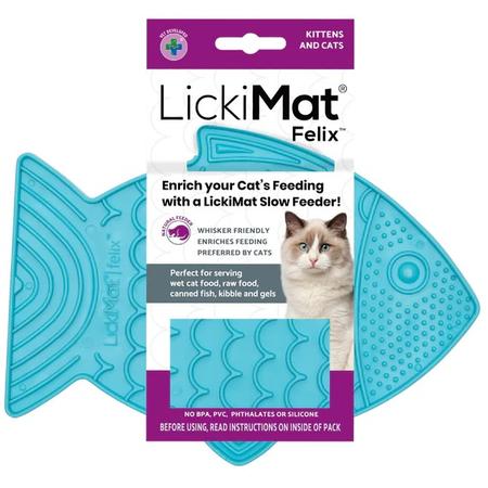 LickiMat Felix Lick Mat for Cats - Turquoise