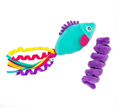 ThoozyPet Fish & Felt Spiral Cat Toy 2 Pack