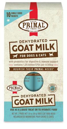 Primal Dehydrated Goat Milk For Dogs and Cats 10 PK