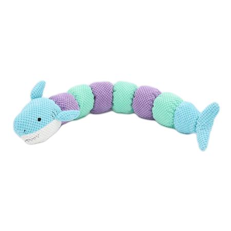 Patchwork Pet Sharkapillar plush dog toy 35in
