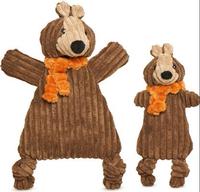 Huggle Flatties Nutmeg Squirrel Stuffing Free Dog Toy (Item #813168068412)