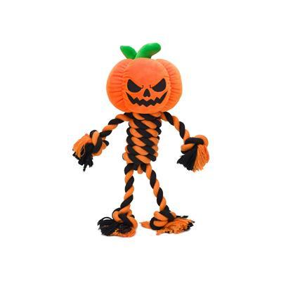 Fabdog Dangly Pumpkin Rope Toy
