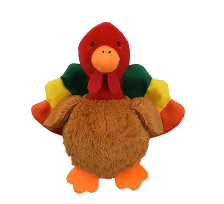 Multipet Harvest Knobby Noggins Turkey Plush Dog Toy