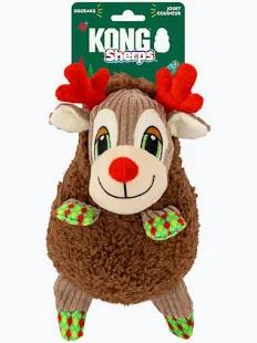 KONG Holiday Sherps Reindeer Dog Toy 