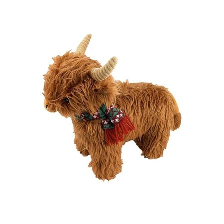 PetLou Christmas Golden Highland Cow Plush Toy