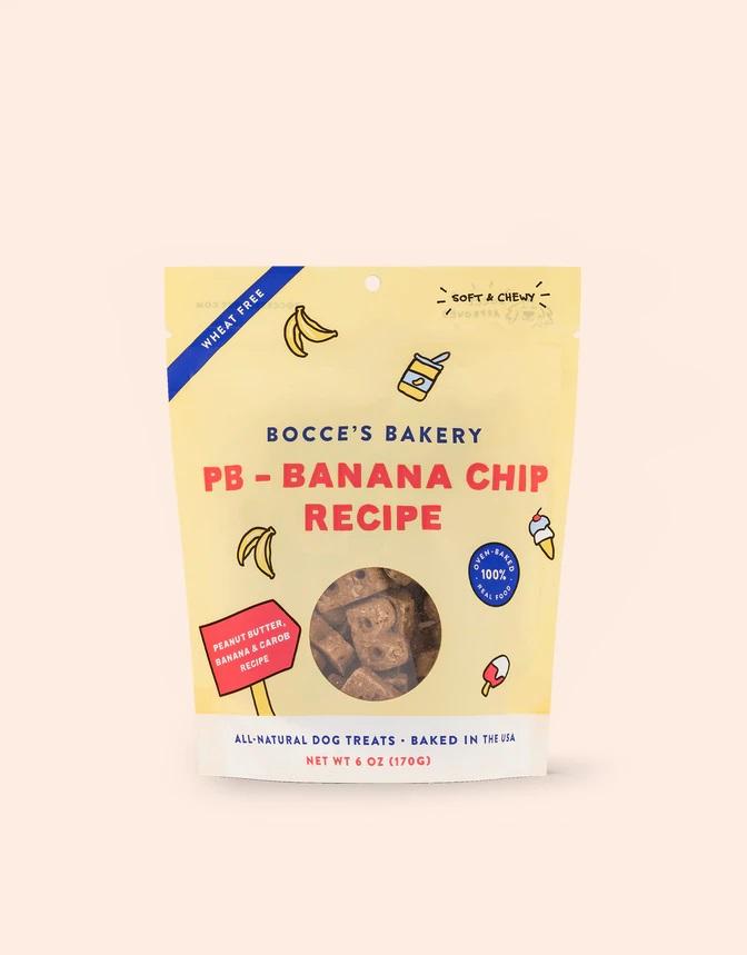  Bocce's Bakery Pb- Banana Chip Soft & Chewy Treats For Dogs